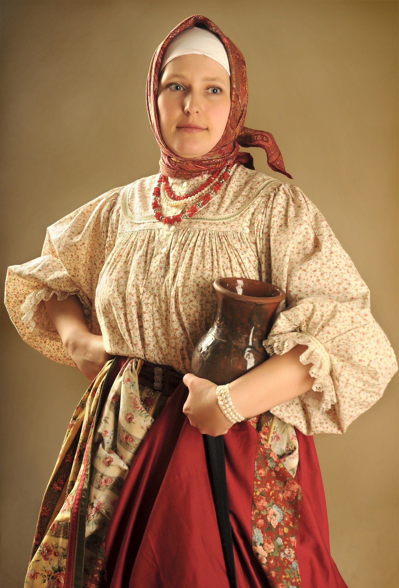 Girls in Slavic costumes in Budapest